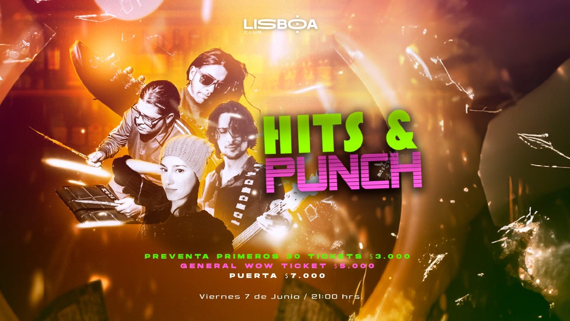 Hits y Punch en vivo + Fiesta | Lisboa Club
