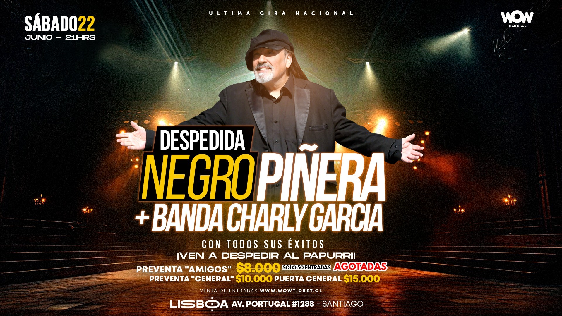 DESPEDIDA NEGRO PIÑERA EN LISBOA CLUB + FIESTA SÁBADO 22 DE JUNIO